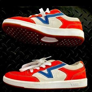 Vans LowLand ComfyCush orange white low-top sneakers Women 7.5